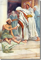 Peter heals lame at gate 68-9